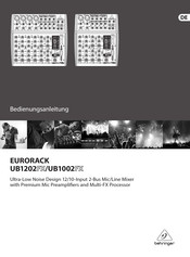 Behringer EURORACK UB1202FX Bedienungsanleitung