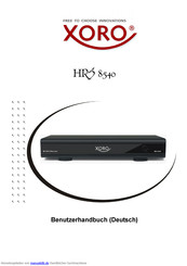 Xoro HRS 8540 Benutzerhandbuch