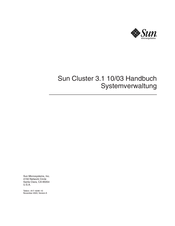 Sun Microsystems Sun Cluster 3.1 10/03 Handbuch