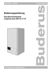 Buderus Logamax plus GB112-11/19 Bedienungsanleitung