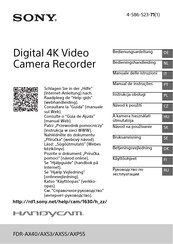 Sony handycam FDR-AX40 Bedienungsanleitung