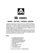 Master audio HD3200 Betriebsanleitung