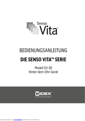 widex SENSO VITA SV-38 Bedienungsanleitung