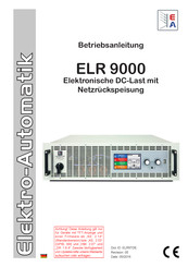 Elektro-Automatik ELR 9000 Betriebsanleitung