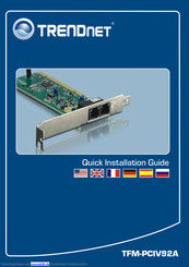 TRENDnet TFM-PCIV92A Kurzinstallationsanleitung
