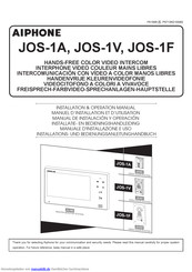 Aiphone JOS-1V Installations- Und Bedienungsanleitunghandbuch