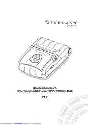 Orderman SPP-R200IIBK Benutzerhandbuch