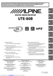 Alpine UTE-80B Bedienungsanleitung