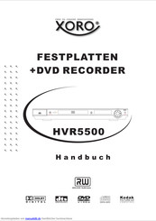 xoro hvr5500 Handbuch