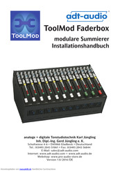 adt-audio ToolMod Faderbox Installationshandbuch