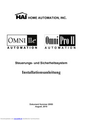 HAI Omni Pro II Installationsanleitung