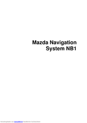 Mazda NB1 Bedienungsanleitung