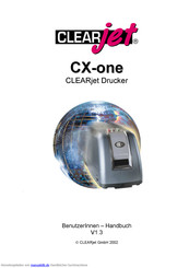 Clear jet CX-one Benutzerhandbuch