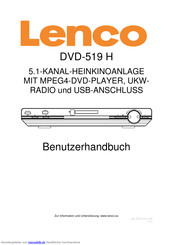 LENCO DVD-519 H Benutzerhandbuch