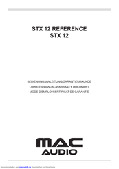 MAC Audio STX 12 Bedienungsanleitung