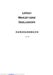 LeCroy WAVEJET SERIE Handbuch