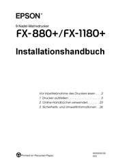 Epson FX-880+ Installationshandbuch