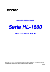 Brother HL-1800-Serie Benutzerhandbuch