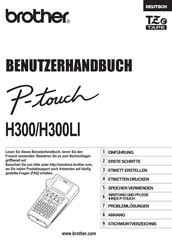 Brother P-touch H300 Benutzerhandbuch
