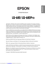 Epson LQ-680Pro Handbuch