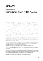 Epson AcuLaser CX11 Series Benutzerhandbuch