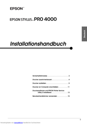 Epson STYLUS PRO 4000 Installationshandbuch