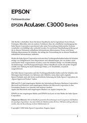 Epson AcuLaser C3000 Series Handbuch