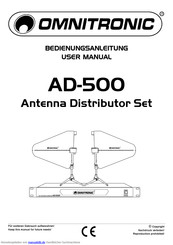 Omnitronic AD-500 Bedienungsanleitung