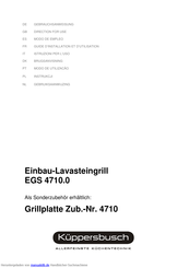 Kuppersbusch EGS 4710.0 Gebrauchsanweisung