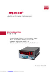 MTS Sensors Temposonics IX 345 Bedienungsanleitung