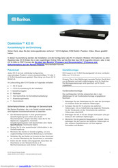 Raritan Dominion KX III Kurzanleitung