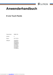 Sutron E Line TP090STW Anwenderhandbuch