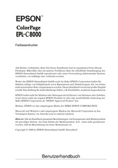 Epson ColorPage EPL-C8000 Benutzerhandbuch