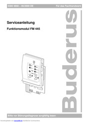 Buderus Logamatic FM 445 Serviceanleitung