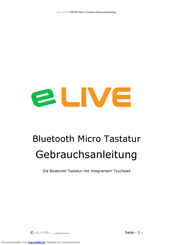 elive Micro Tastatur KB250 Gebrauchsanleitung
