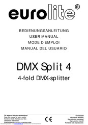 EuroLite DMX Split 4 4-fold DMX-splitter Bedienungsanleitung