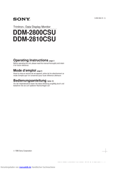 Sony DDM-2810CSU Bedienungsanleitung