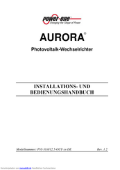 Aurora PVI-10.0/12.5-OUT-xx-DE Bedienungsanleitung