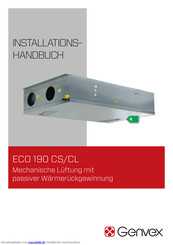 Genvex ECO 190 CS Installationshandbuch