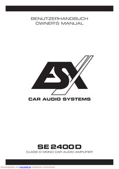 Audio Design SE2400D Benutzerhandbuch