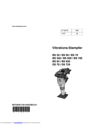 Wacker BS60Y Vibrationsstampfer Bedienung Ersatzteilliste 1992 