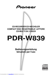 Pioneer PDR-W839 Bedienungsanleitung