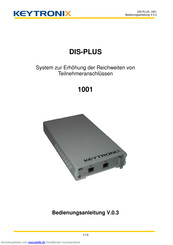 keytronix DIS-PLUS 1001 Bedienungsanleitung