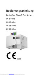 Ningbo CertoClav Class B Pro Series Bedienungsanleitung
