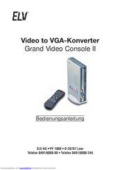 elv Grand Video Console II Bedienungsanleitung