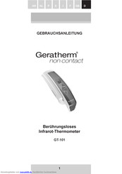GERATHERM Non contact GT-101 Gebrauchsanleitung