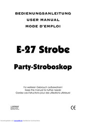 EuroLite E27 Strobe Bedienungsanleitung