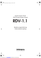 Integra RDV-1.1 Bedienungsanleitung