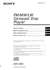 Sony CDX-3250 Bedienungsanleitung