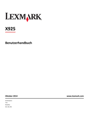 Lexmark X925 Benutzerhandbuch